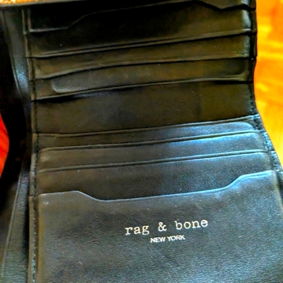 Vintage Rag & Bone wristlet wallet snakeskin leather quilted chain snap wallet - Picture 4 of 16